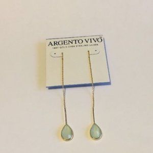 Argento Vivo 18k Gold Plated Silver Drop Earrings